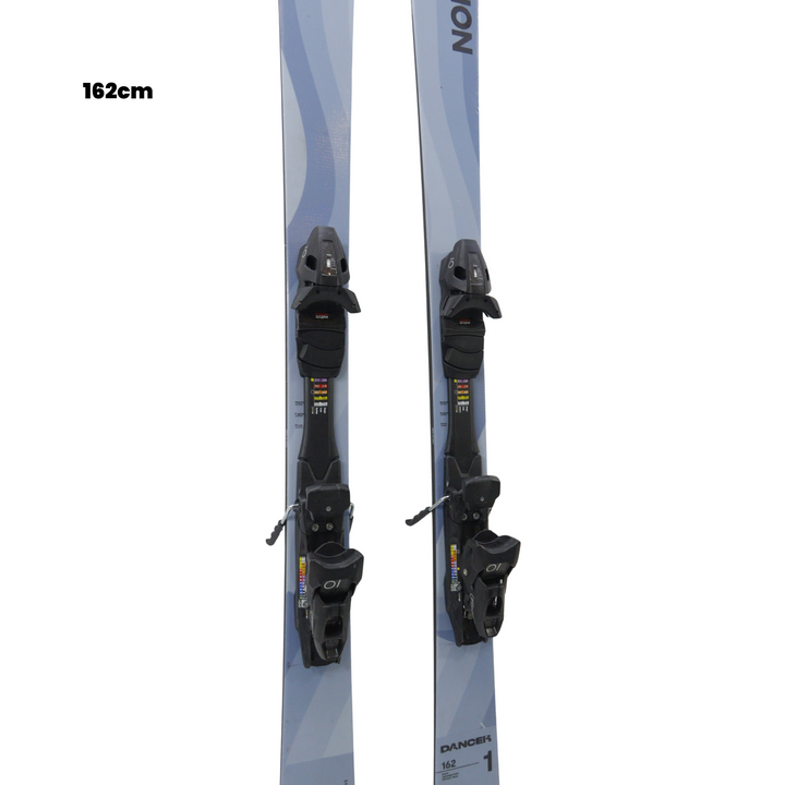 Pair of skis with bindings on a white background, featuring the brand 'Utah Ski Gear'.
