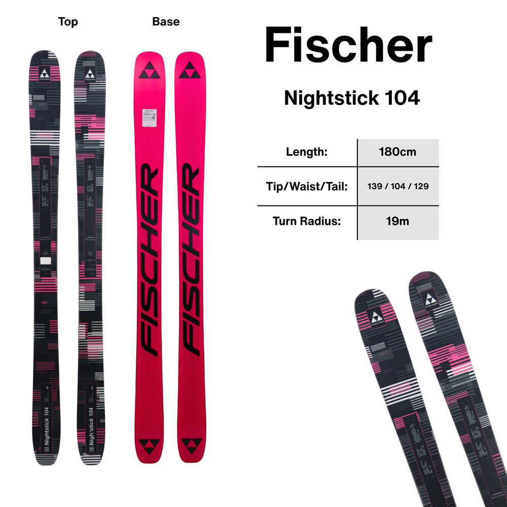 Fischer Nightstick 104 Skis - 180cm | 2027 [Open Box Return] SKIS Fischer