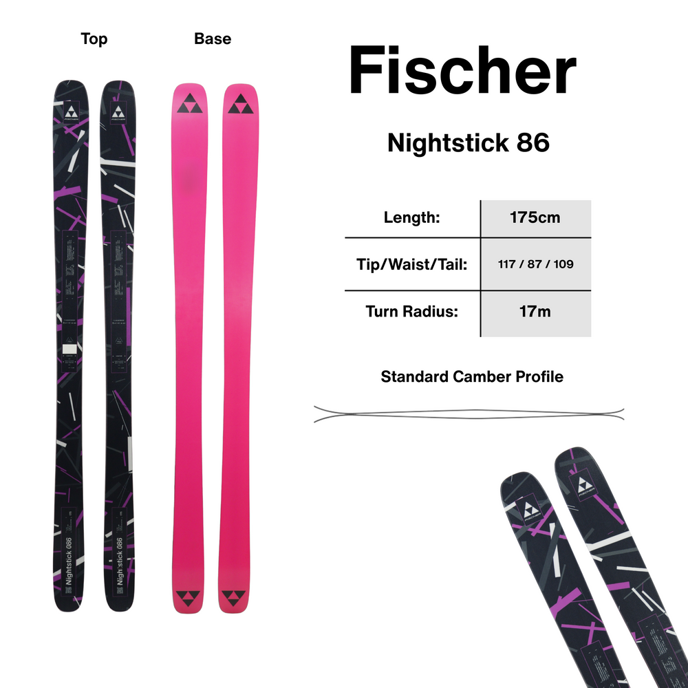 Fischer Nightstick 86 Skis - 175cm | 2027 [Open Box Return] SKIS Fischer