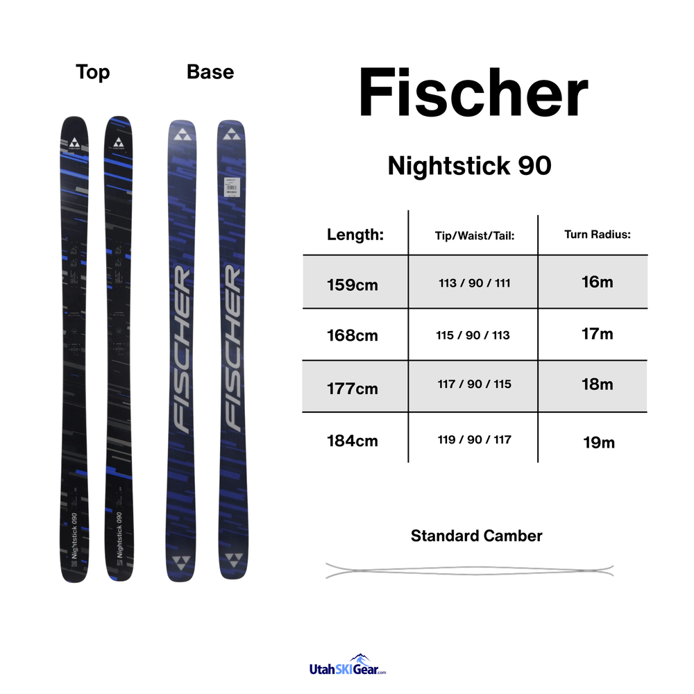 Fischer Nightstick 90 Alpine Skis - 2025 SKIS Fischer