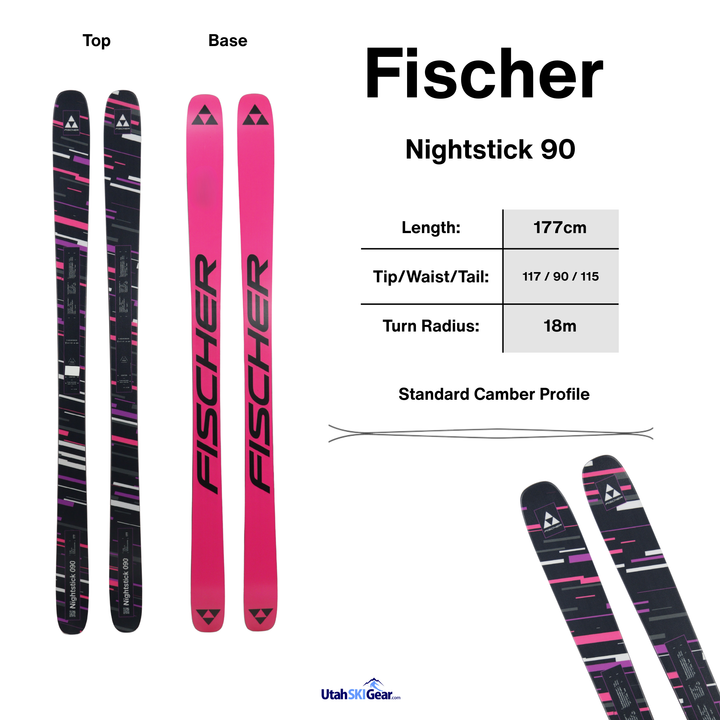 Fischer Nightstick 90 Skis - 177cm | 2027 [Open Box Return] SKIS Fischer