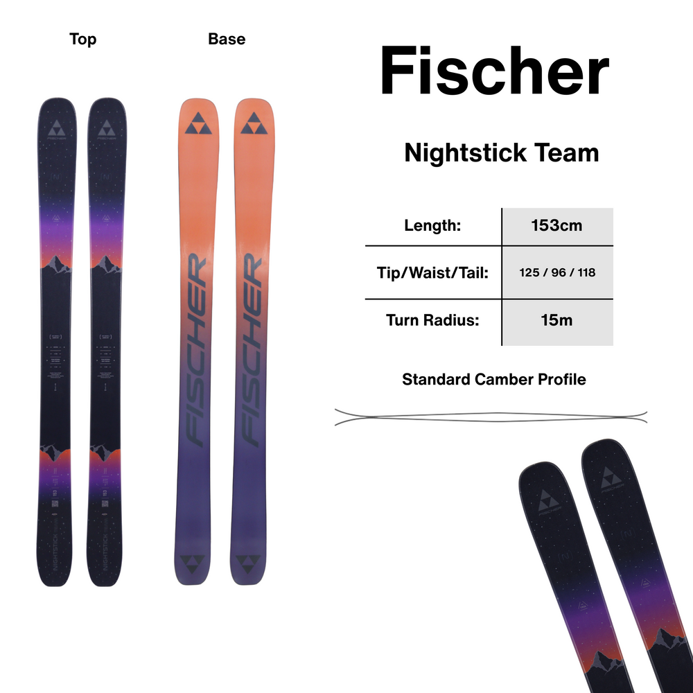Fischer Nightstick Team Skis 153cm | 2027 [Open Box Return] SKIS Fischer