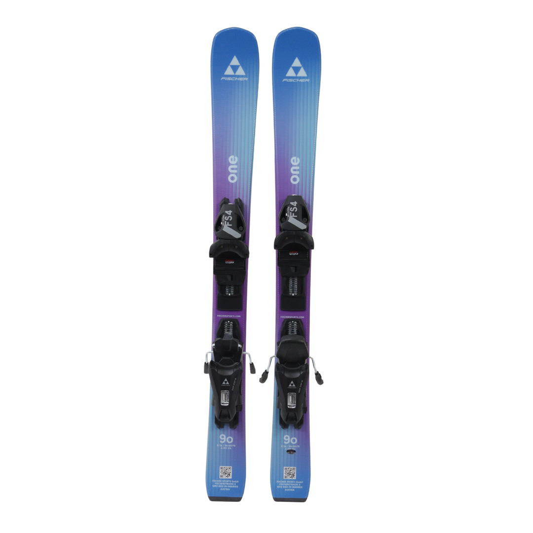 Fischer One Skis + FS4 Jr 4CA GW Powerrail - 90cm | 2027 [Open Box Return] SKIS Fischer