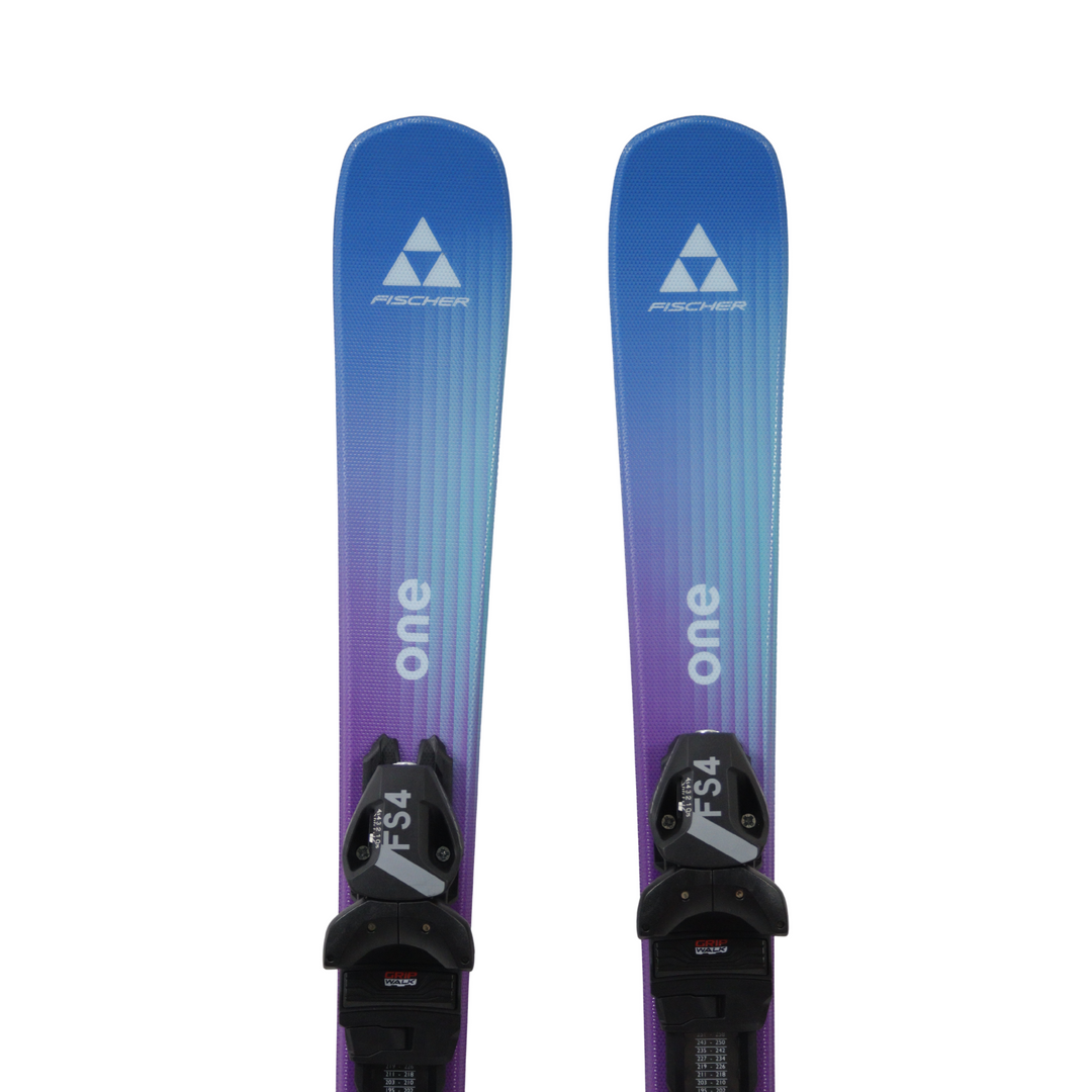 Fischer One Skis + FS4 Jr 4CA GW Powerrail - 90cm | 2027 [Open Box Return] SKIS Fischer