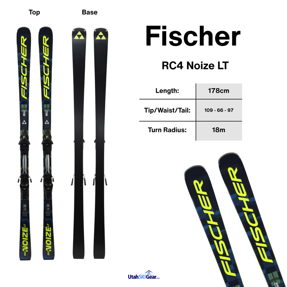 Fischer RC4 Noize LT Skis + Z12 GW Bindings - 178cm | 2027 [Open Box Return] SKIS Fischer