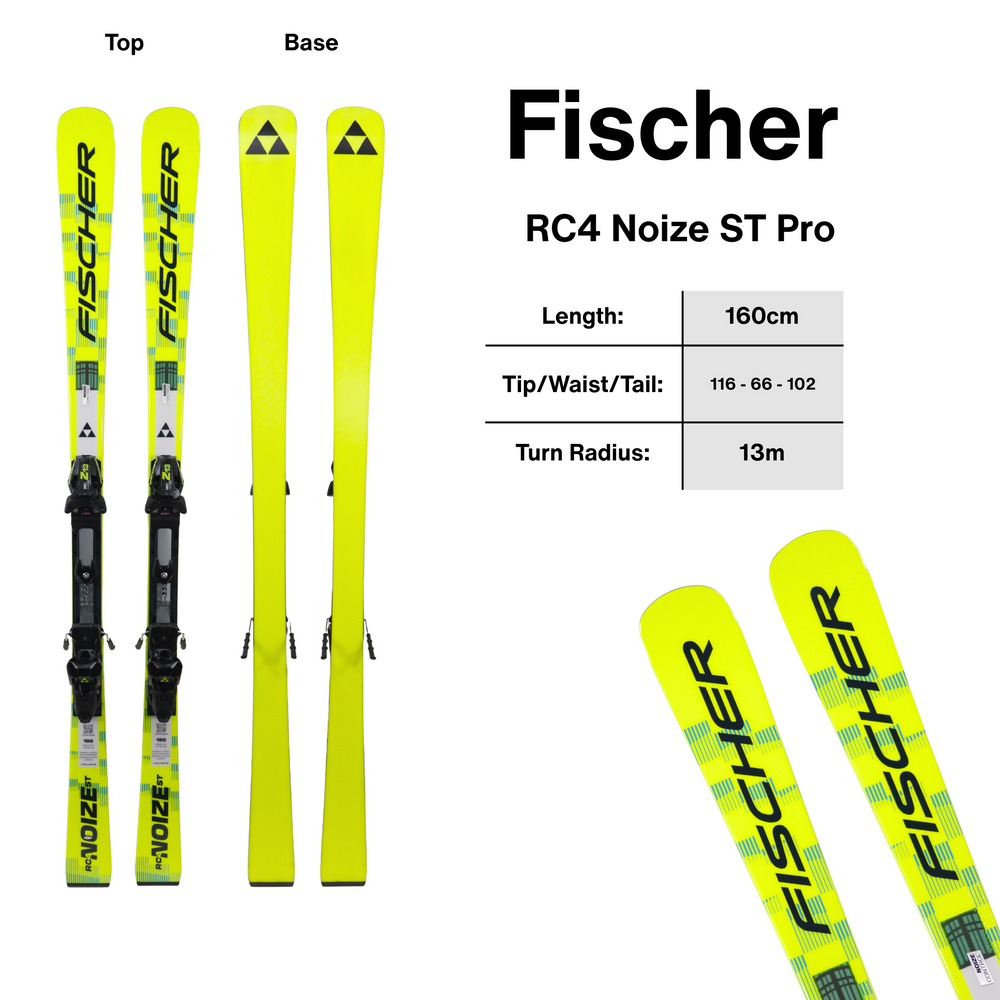 Fischer RC4 Noize ST Pro + Z13 GW and Race Plate - 160cm | 2027 - [Open Box Return] SKIS Fischer