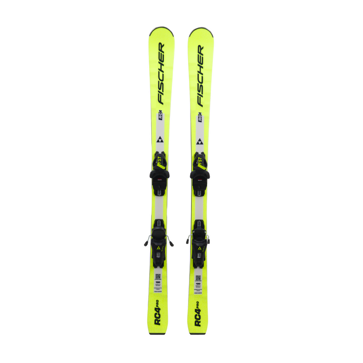 Fischer RC4 Pro JR Skis + FS7 Jr 7CA GW Powerrail - 130cm | 2027 - [Open Box Return] SKIS Fischer