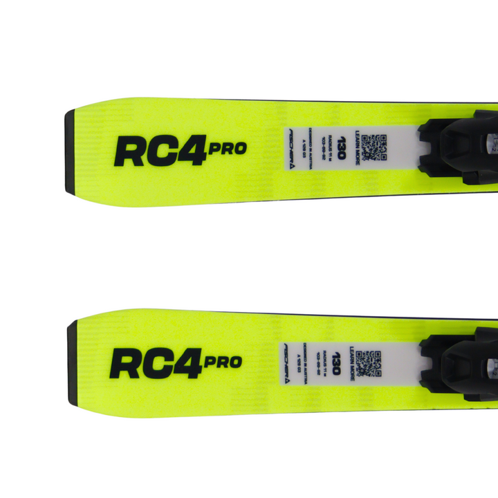 Fischer RC4 Pro JR Skis + FS7 Jr 7CA GW Powerrail - 130cm | 2027 - [Open Box Return] SKIS Fischer