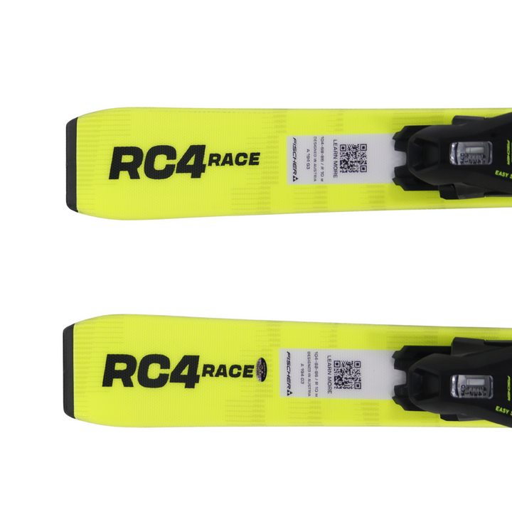 Fischer RC4 Race JR Skis + FS4 Jr 4CA GW Powerrail - 120cm | 2027 - [Open Box Return] SKIS Fischer