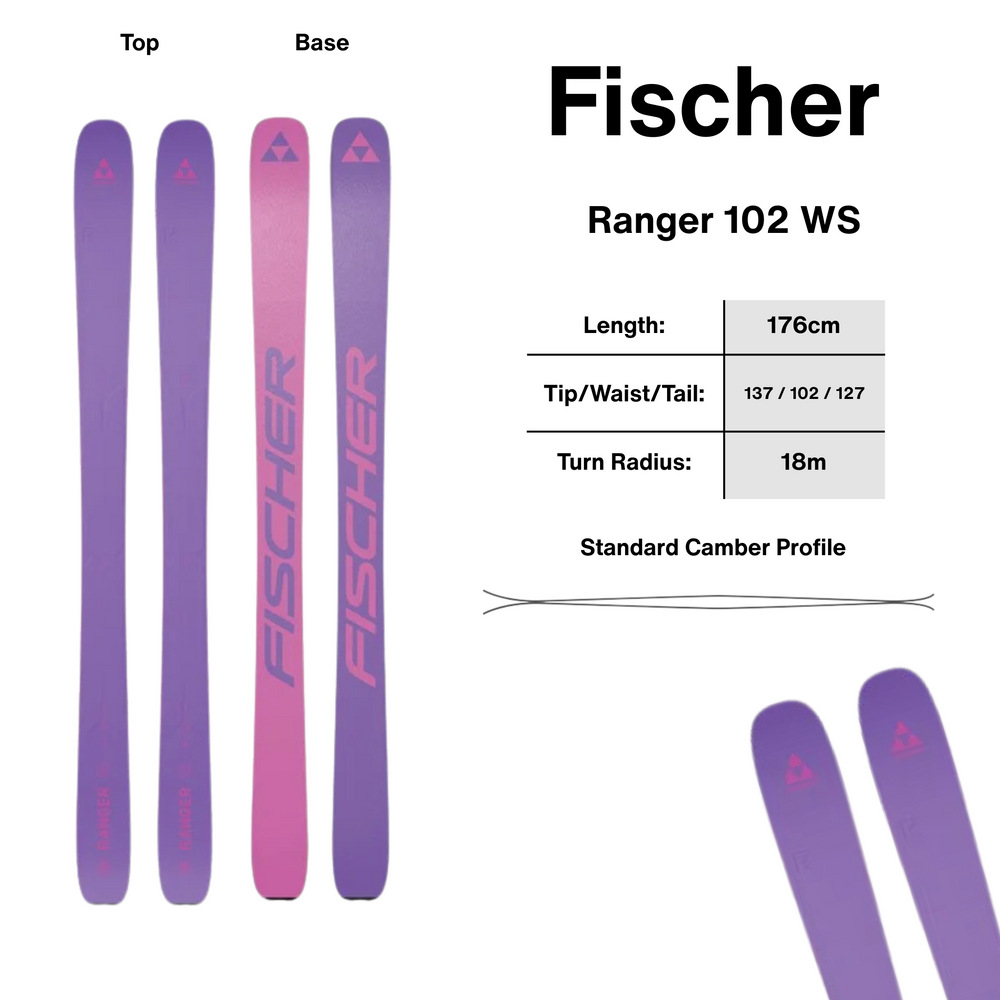 Fischer Ranger 102 WS Skis - 176cm | 2027 [Open Box Return] SKIS Fischer