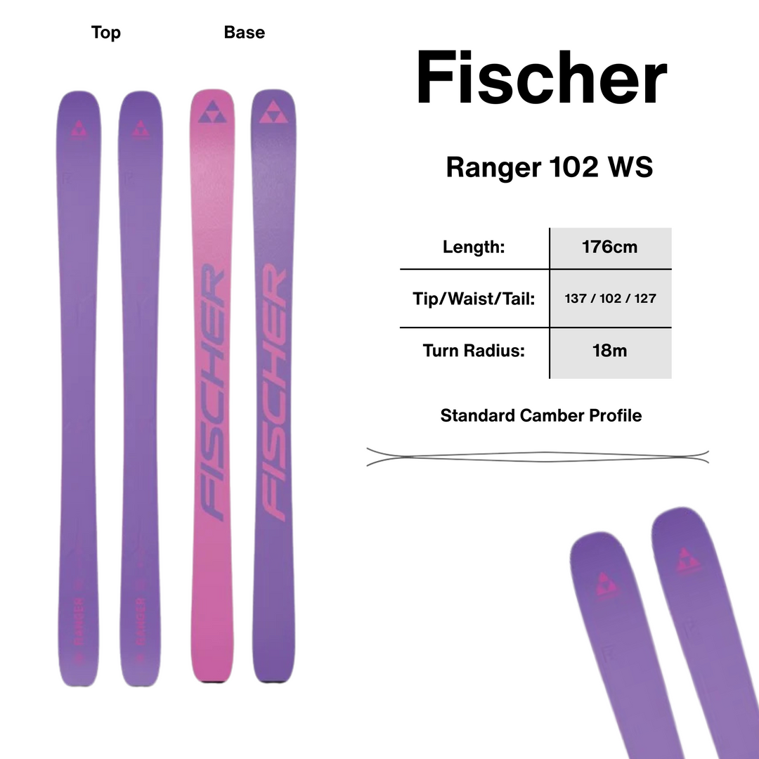 Fischer Ranger 102 WS Skis - 176cm | 2027 [Open Box Return] SKIS Fischer