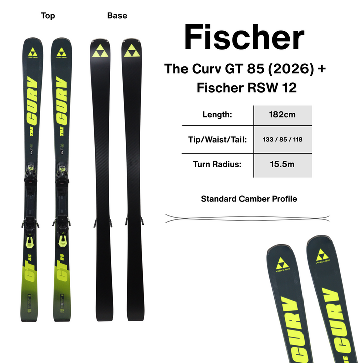 Fischer The Curv GT 85 (2026) + Fischer RSW 12 | USED USED SKIS Fischer