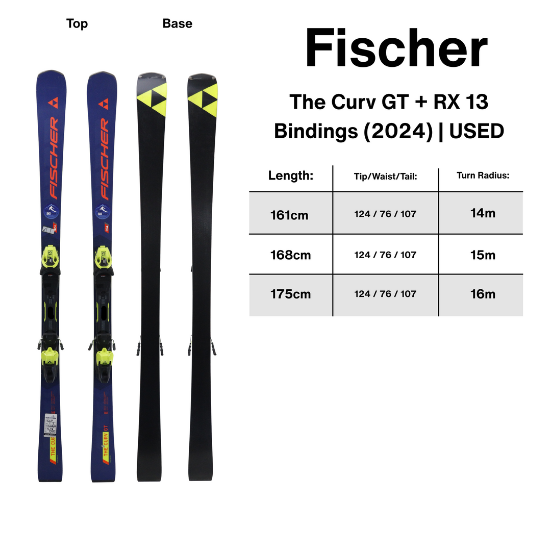 Fischer The Curv GT + Fischer RX 13 Bindings | 2024 USED USED SKIS Fischer