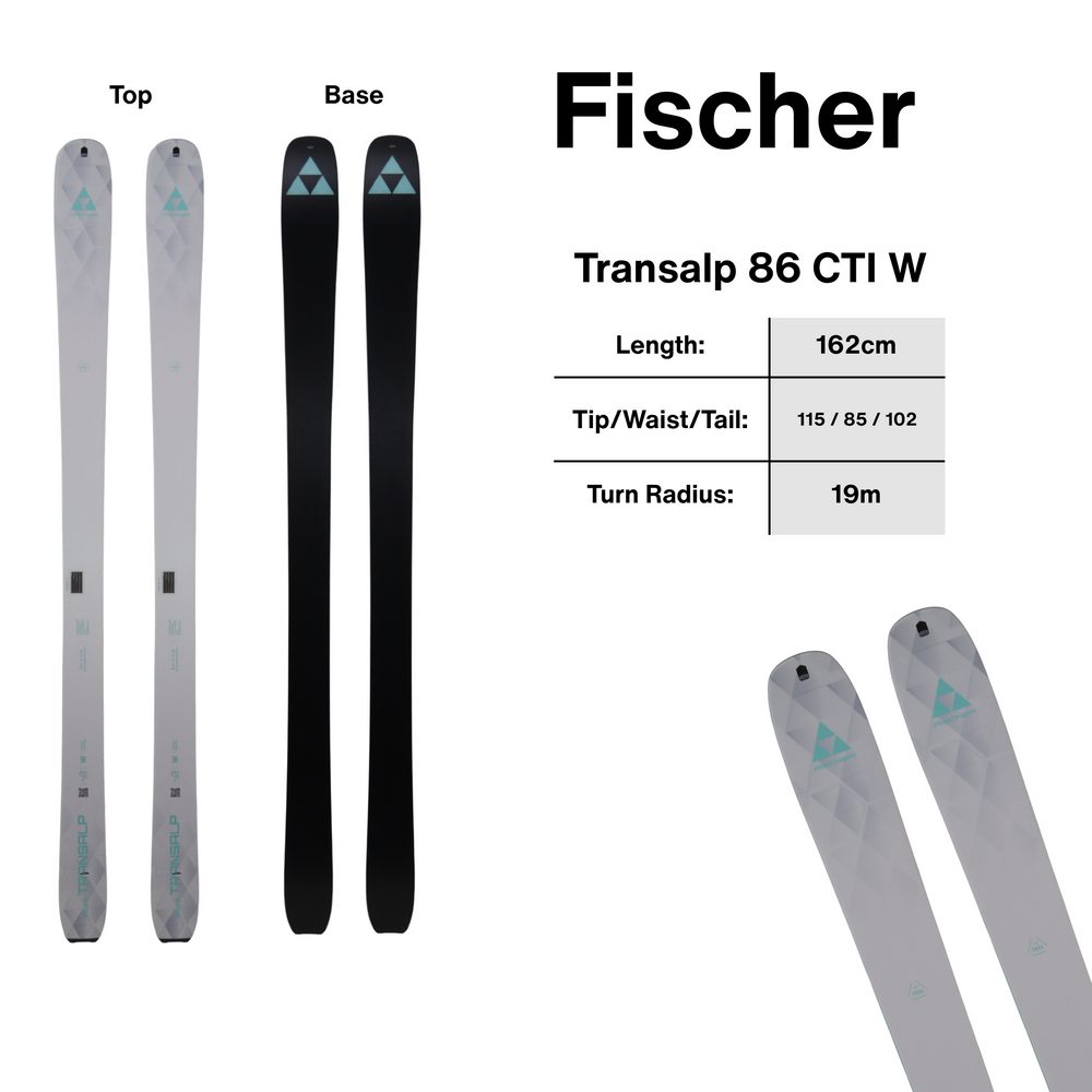 Fischer Transalp 86 CTI Women's Ski - 162cm | 2027 [Open Box Return] SKIS Fischer