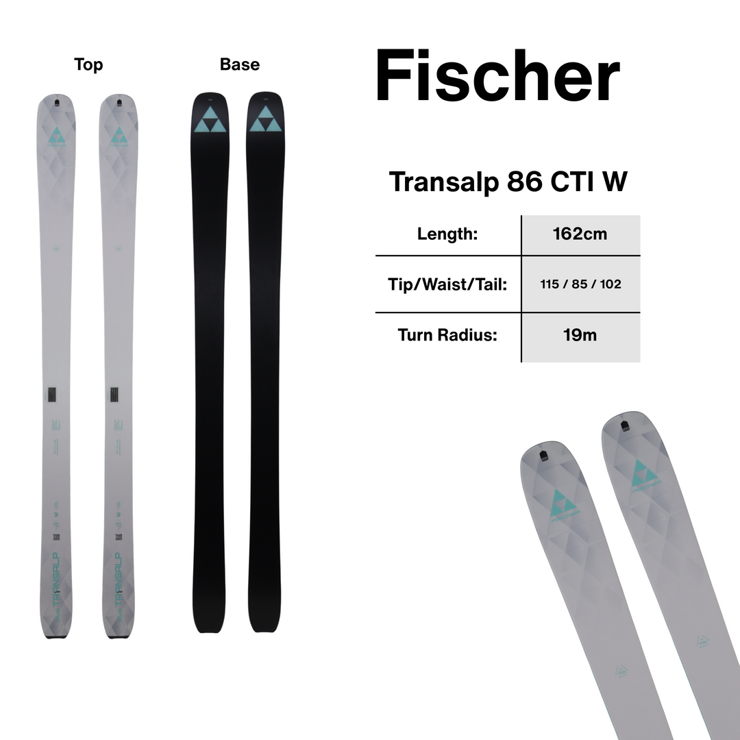 Fischer Transalp 86 CTI Women's Ski - 162cm | 2027 [Open Box Return] SKIS Fischer