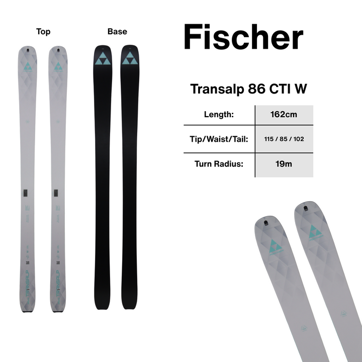 Fischer Transalp 86 CTI Women's Ski - 162cm | 2027 [Open Box Return] SKIS Fischer