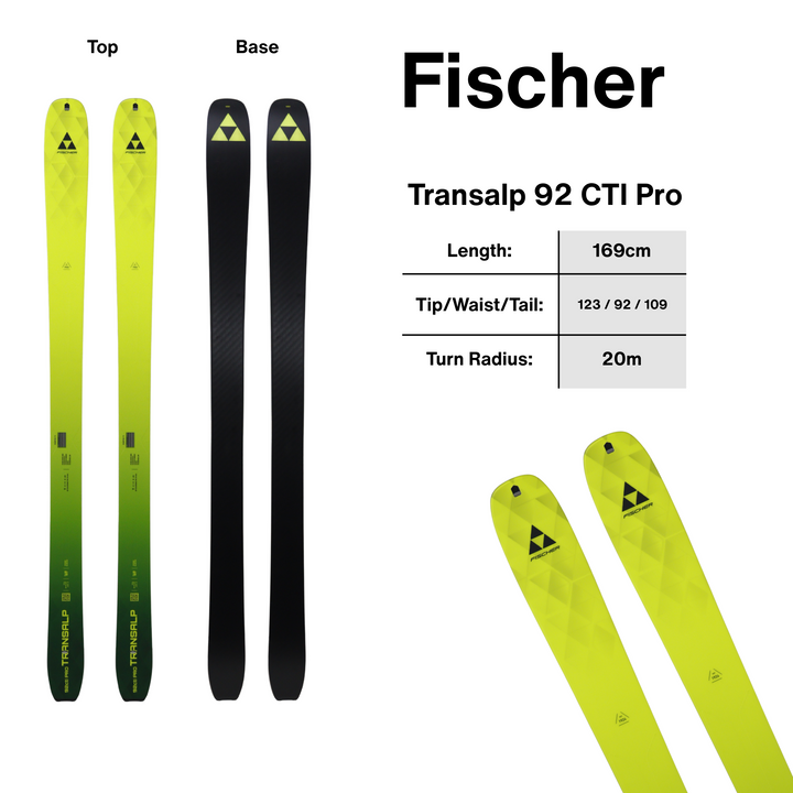 Fischer Transalp 92 CTI Pro Skis - 169cm | 2027 [Open Box Return] SKIS Fischer