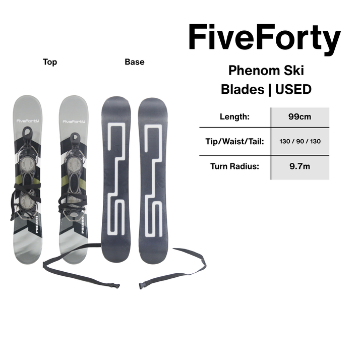 FiveForty Phenom Ski Blades 99cm | USED SKI BLADES FiveForty