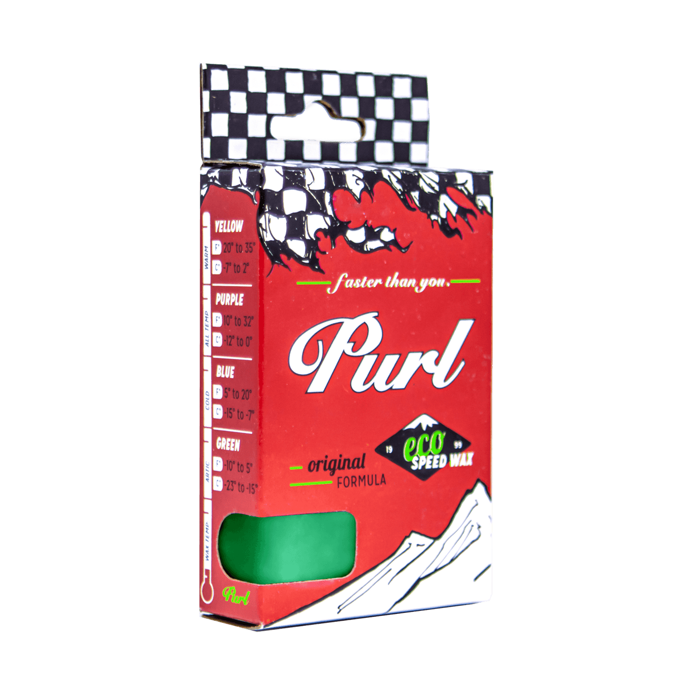 Purl Extremely Cold Green Ski Wax - 68g SKI & SNOWBOARD WAX Purl   