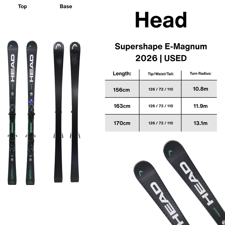 Head Supershape E-Magnum Skis 2026 | USED USED SKIS Head
