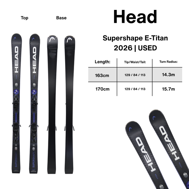 Head Supershape E-Titan Skis 2026 | USED USED SKIS Head