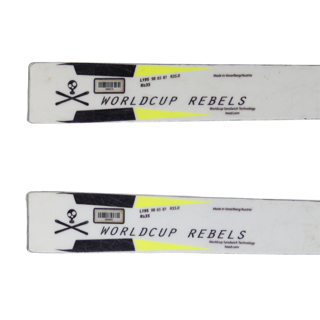 Head Worldcup Rebels GS 195cm 35m | 2017 USED USED SKIS Head