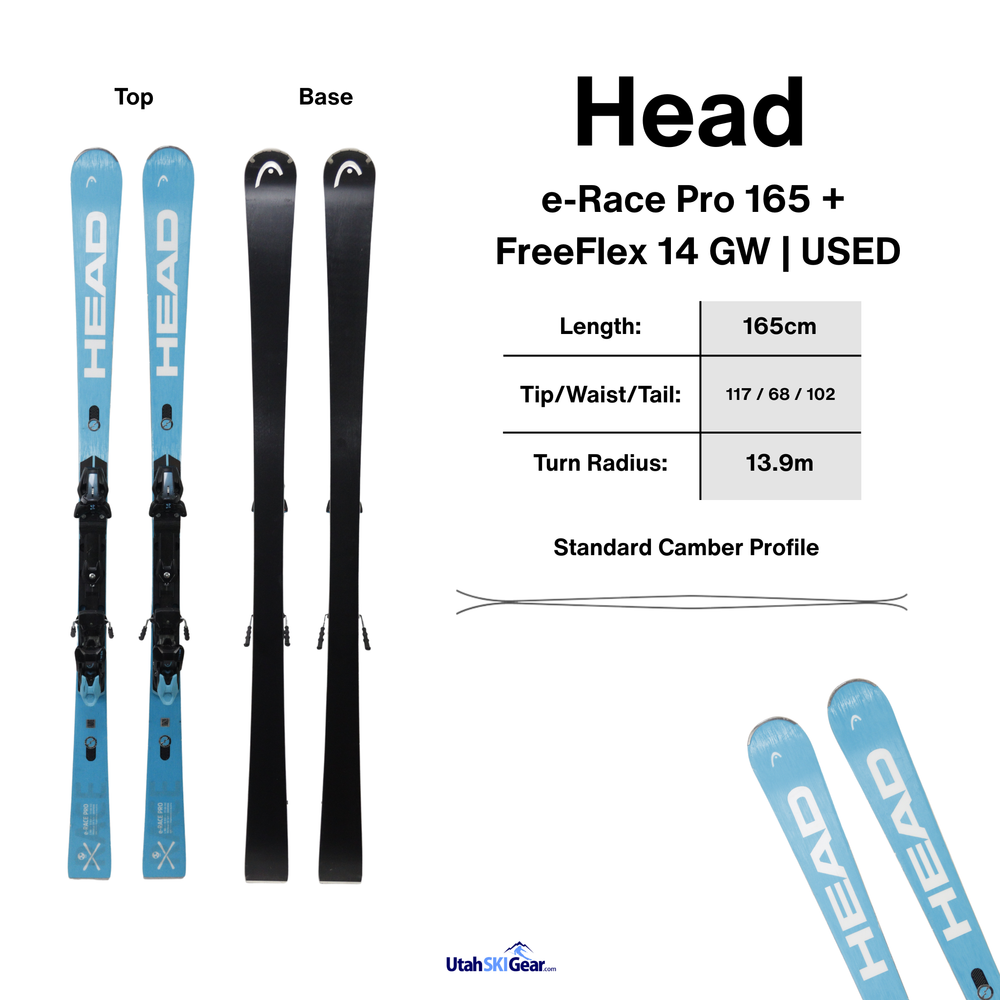 165cm Head e-RACE PRO w/ FreeFlex 14 GW | USED Head