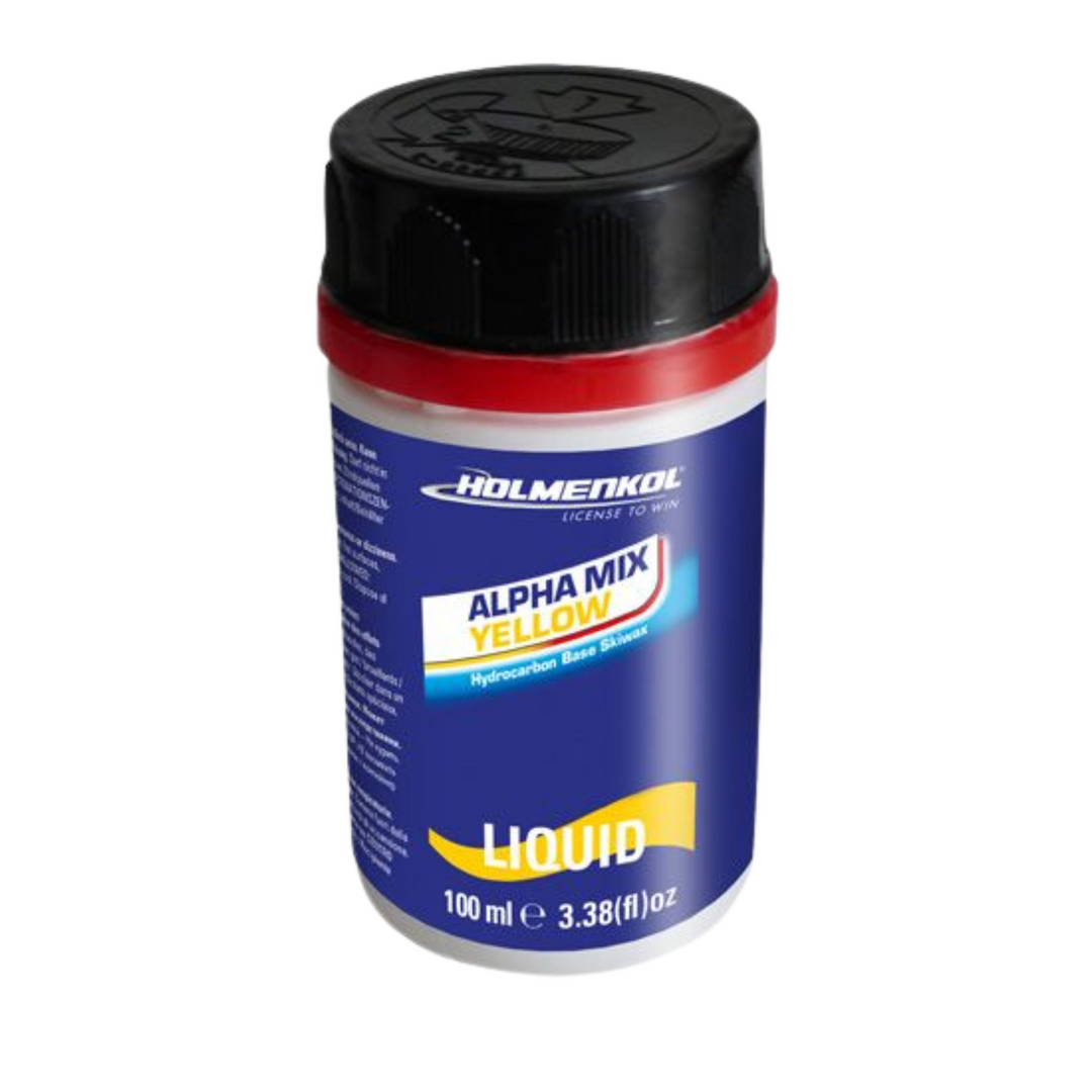 Holmenkol Alphamix Yellow Liquid 100ml SKI & SNOWBOARD WAX Holmenkol