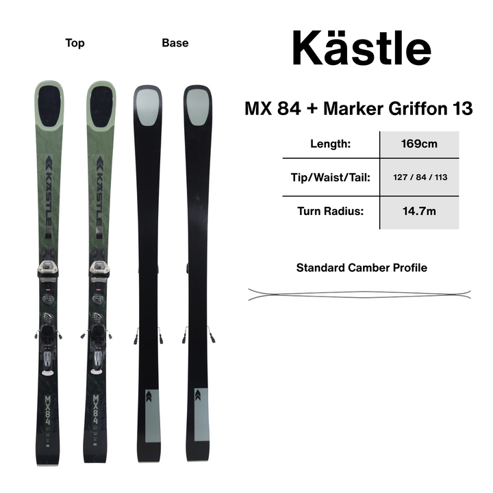 Kastle MX 84 + Bindings | 2027 USED USED SKIS Kastle
