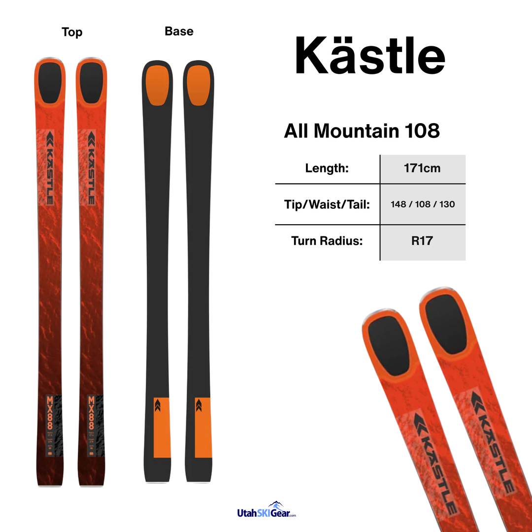Kastle MX 88 167cm Skis | 2027 SKIS Kastle