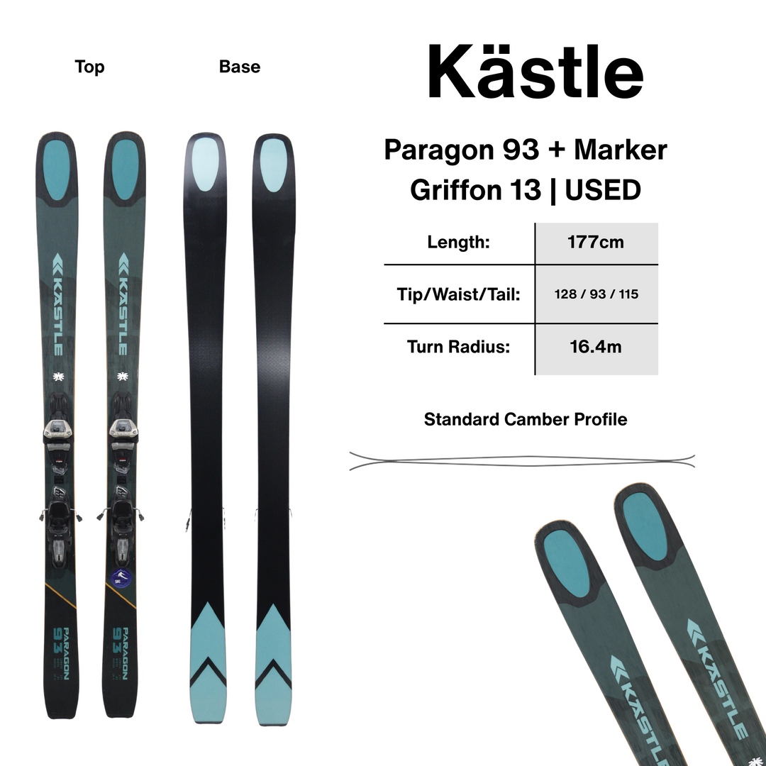 Kastle Paragon 93 + Marker Griffon 13 | 2027 USED USED SKIS Kastle