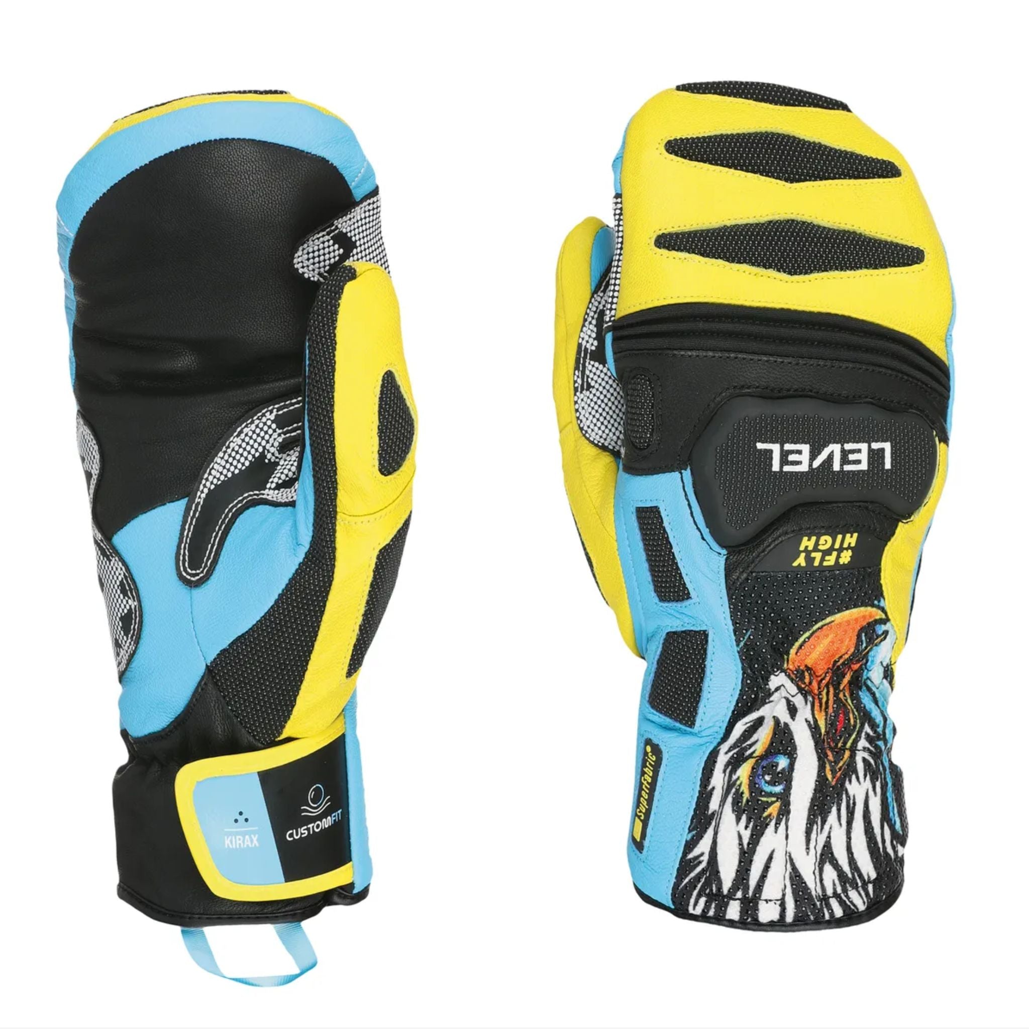 Level SQ CF Mitten APPAREL Level M - 8 Yellow-Blue 