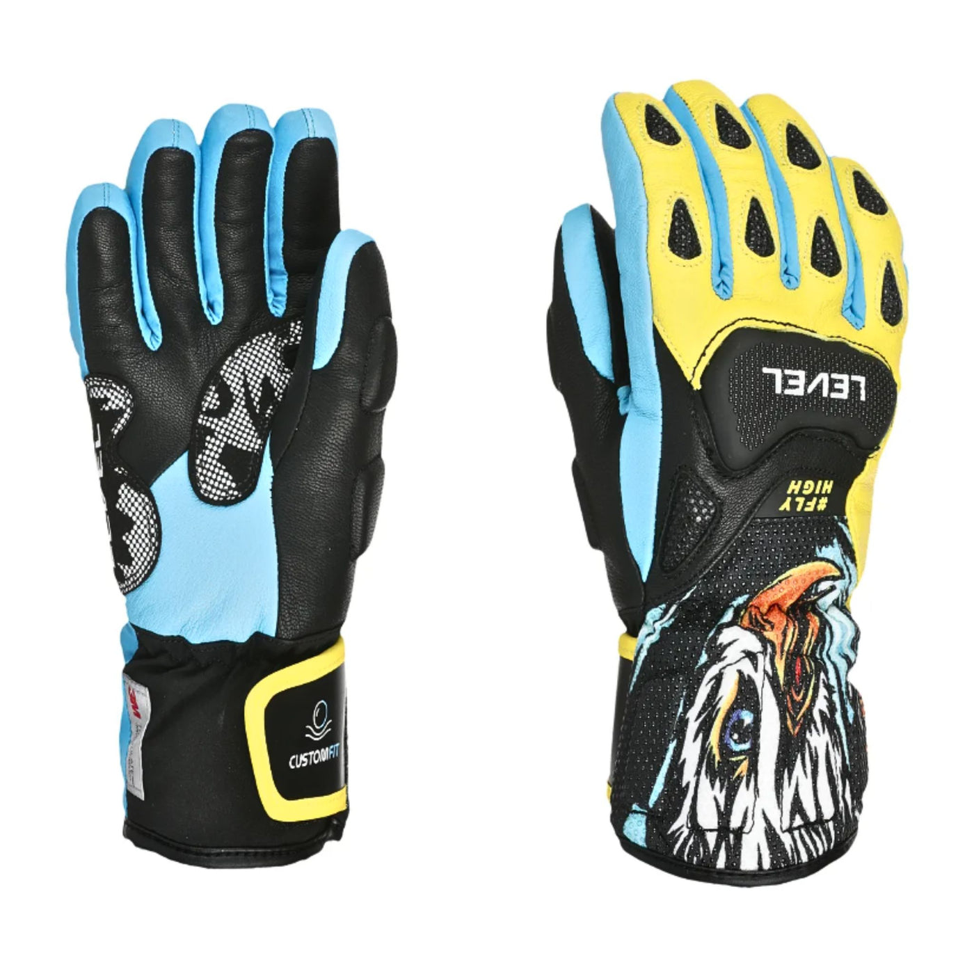 Level SQ JR CF Glove APPAREL Level Yellow-Blue M - 6JR 