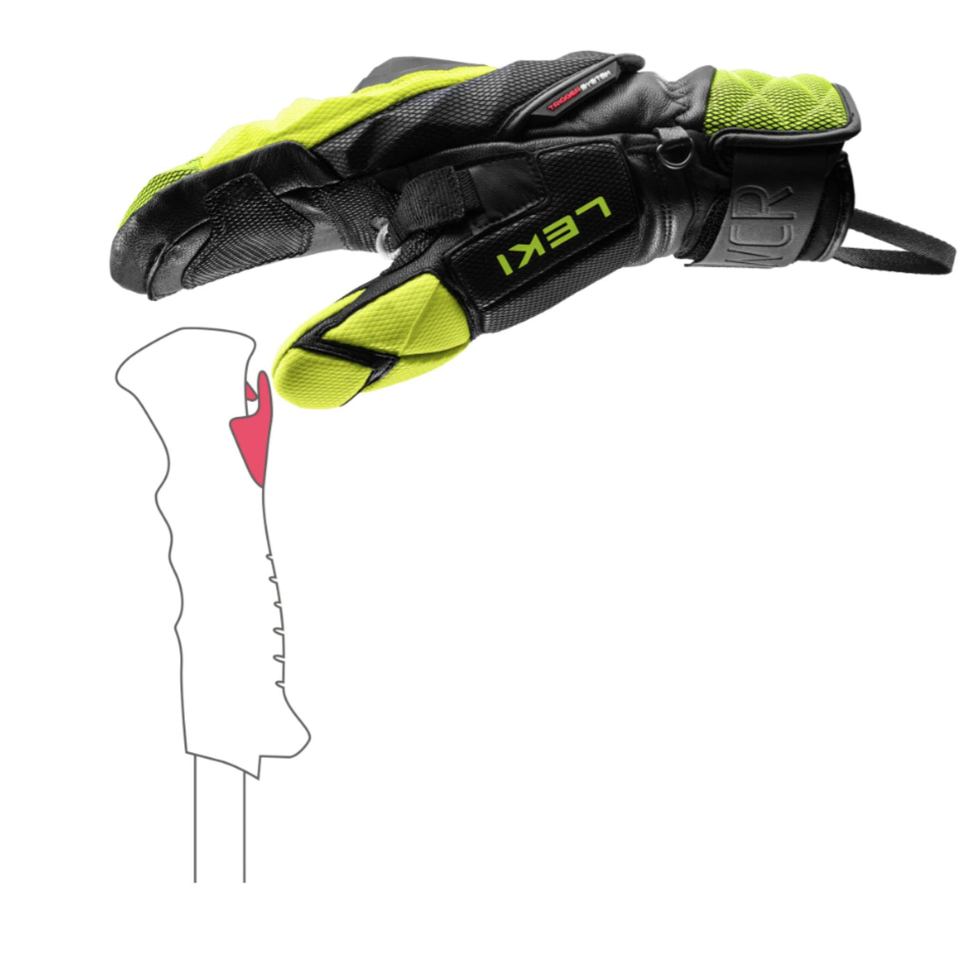 Leki WCR Venom SL 3D Race Mitt- OPEN BOX RETURN APPAREL Leki   