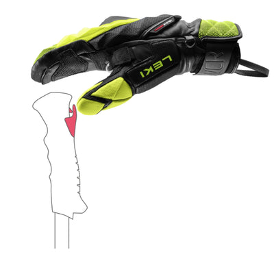 Leki WCR Venom SL 3D Race Mitt- OPEN BOX RETURN APPAREL Leki   