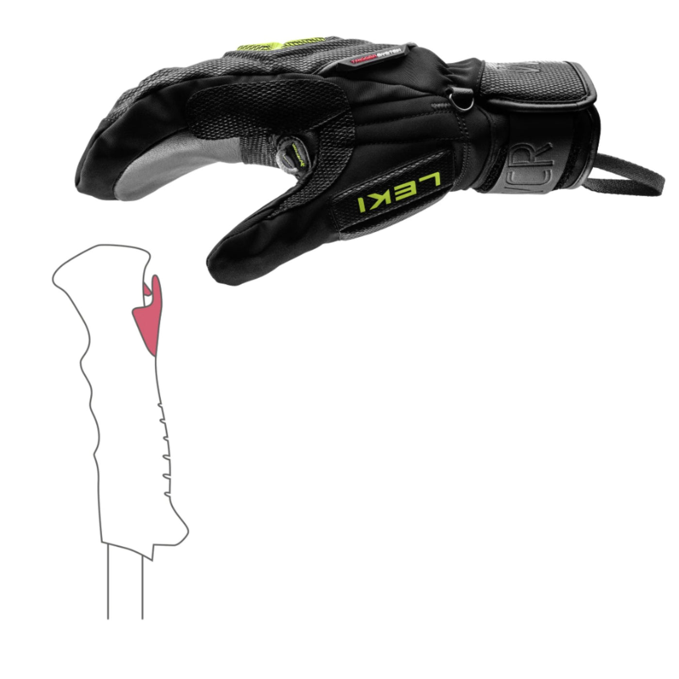 Leki WCR C-Tech 3D Mitt- OPEN BOX RETURN APPAREL Leki   