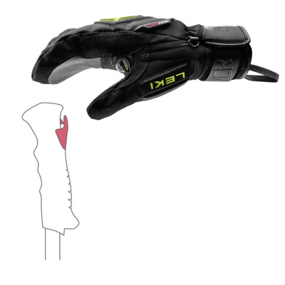 Leki WCR C-Tech 3D Mitt- OPEN BOX RETURN APPAREL Leki   