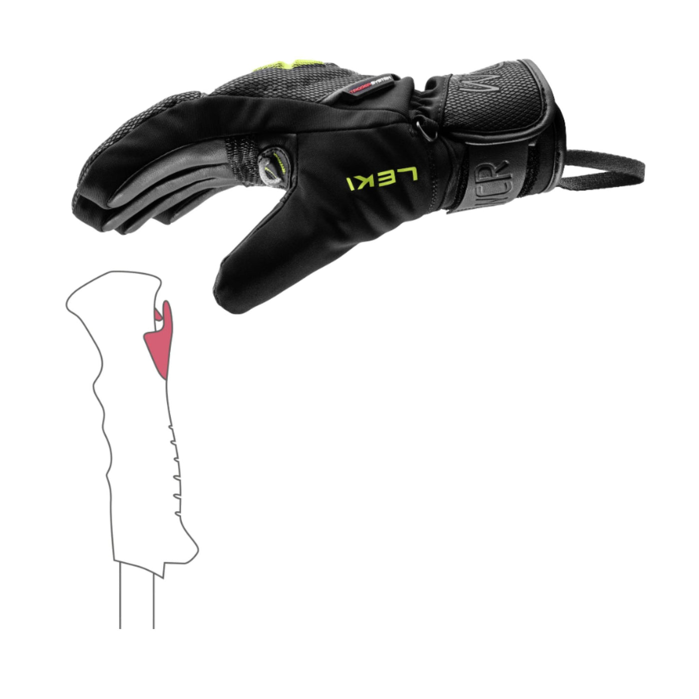 Leki WCR C-Tech 3D Jr Race Gloves- OPEN BOX RETURN APPAREL Leki   