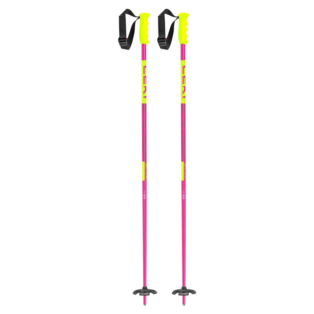 Leki SWTCH Pow Ski Poles 2025 SKI POLES Leki 110cm Pink / Neon Yellow