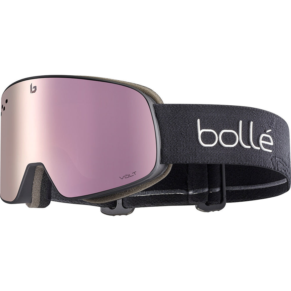 Bollé Nevada Ski Goggles GOGGLES Bolle Black Matte with Volt Pink Lens  