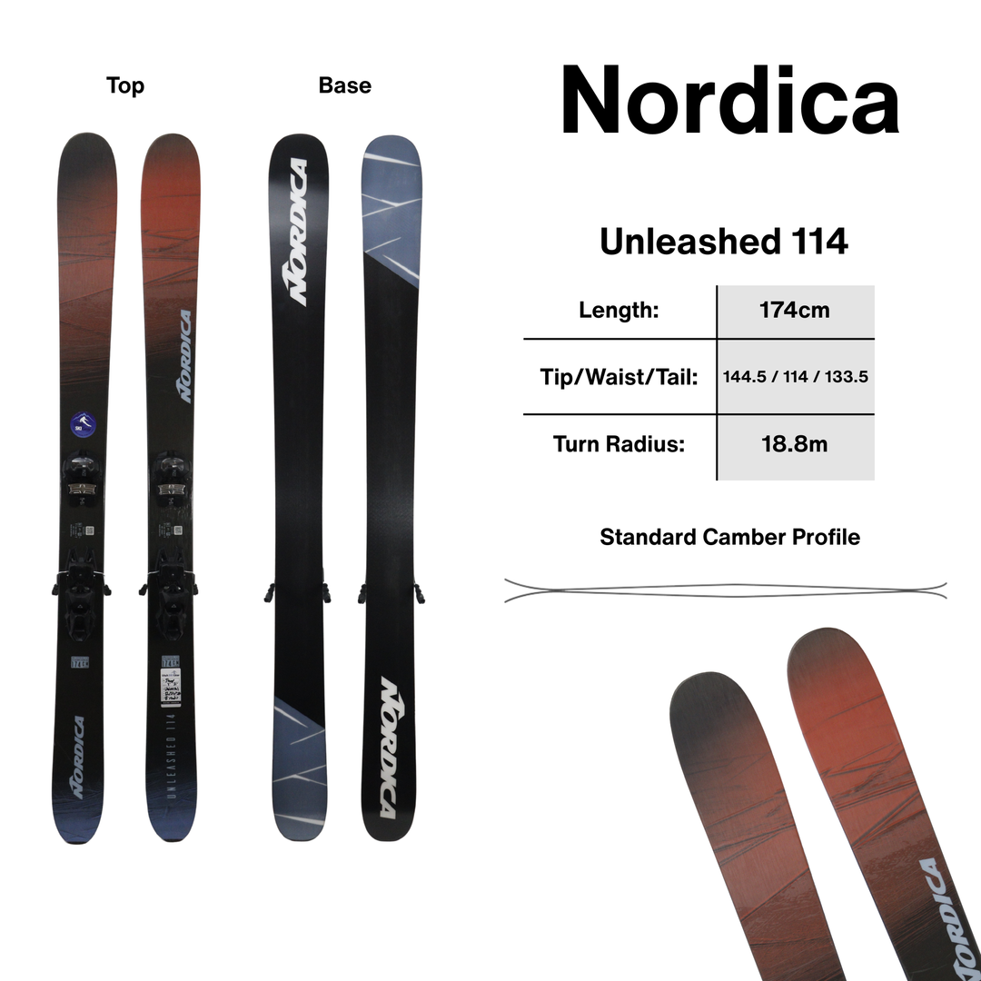 Nordica Unleashed 114 174cm - USED USED SKIS Nordica