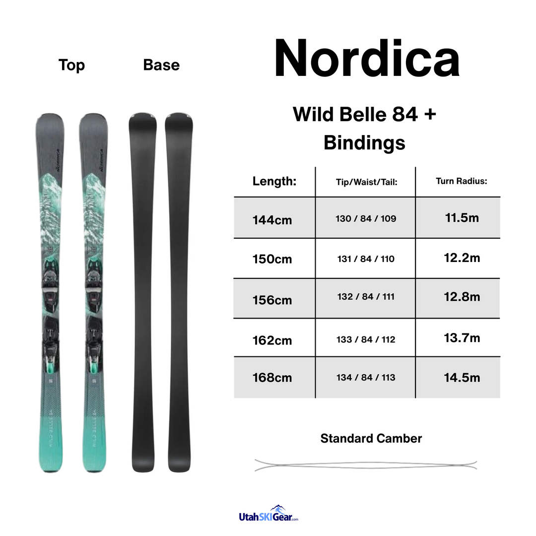 Nordica Wilde Belle 84 Women's Skis + Bindings 2025 – Utah Ski Gear