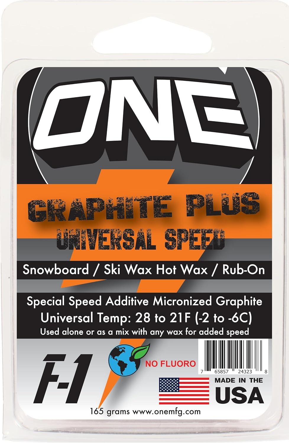 One MFG Graphite Plus Snowboard Wax - 165g SKI & SNOWBOARD WAX OneBall