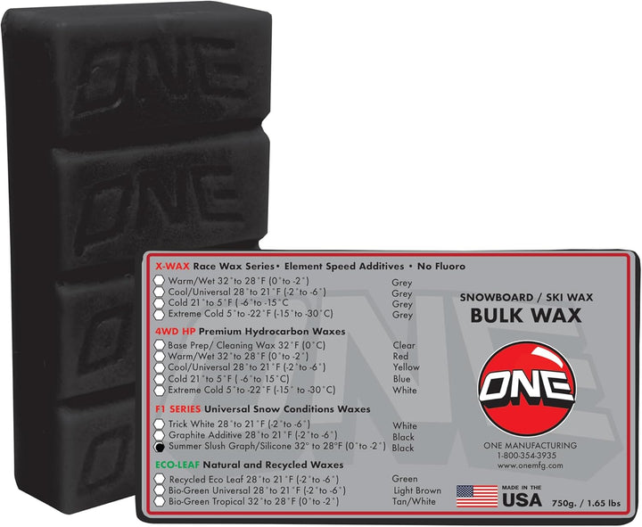 One MFG F1 Summer Slush Bulk Wax - 750g SKI & SNOWBOARD WAX OneBall