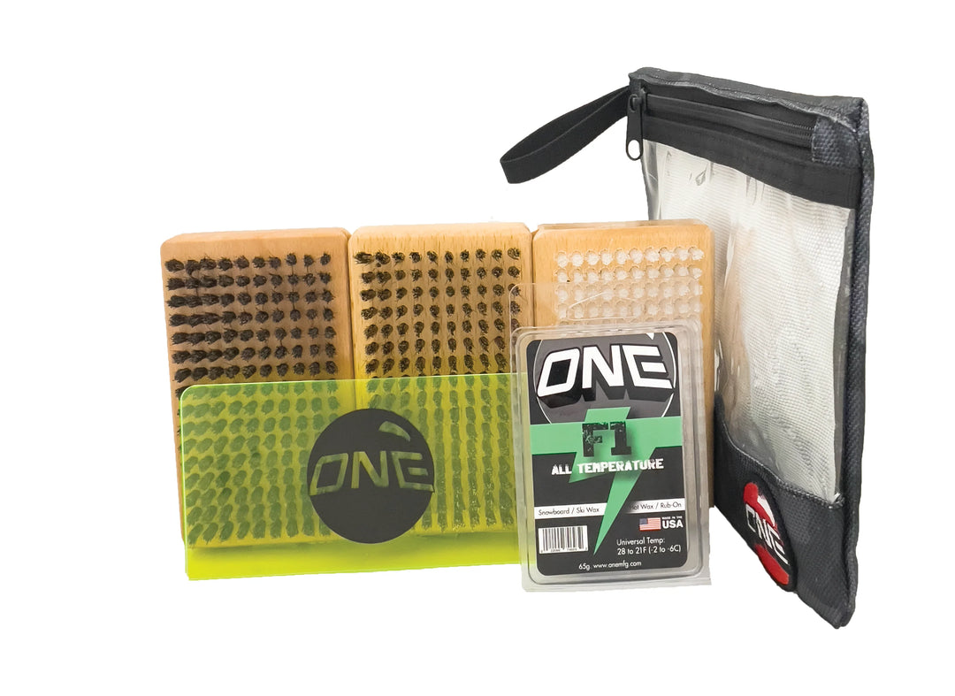 OneBall Brush Kit - Nylon, Horse, Brass, Scraper, F1 65g Wax, Bag TUNING EQUIPMENT OneBall