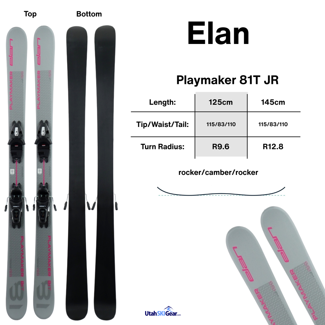 Elan Playmaker 81T JR + Bindings 2025 SKIS Elan