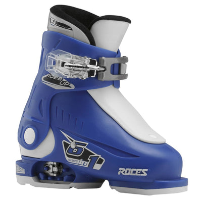 Roces IDEA Up Adjustable Youth Ski Boots | Size 16.0-18.5 (Open Box Return) SKI BOOTS Roces Blue/White  