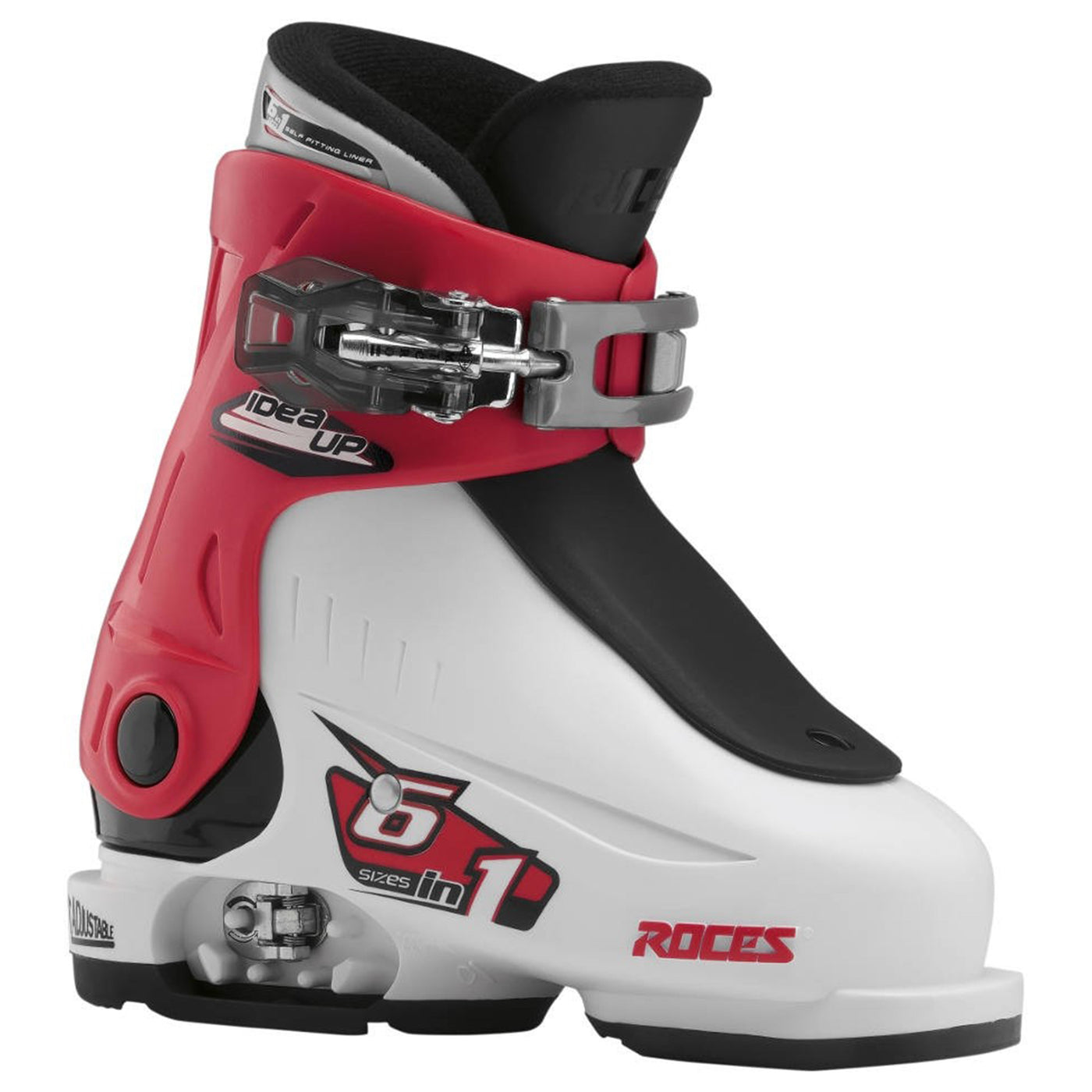 Roces IDEA Up Adjustable Youth Ski Boots | Size 16.0-18.5 (Open Box Return) SKI BOOTS Roces White/Red/Black  