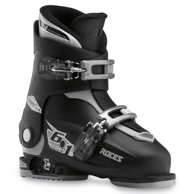 Roces IDEA Up Adjustable Youth Ski Boots | Size 19.0 - 22.0 MP - (OPEN BOX RETURN) SKI BOOTS Roces Black/Silver  
