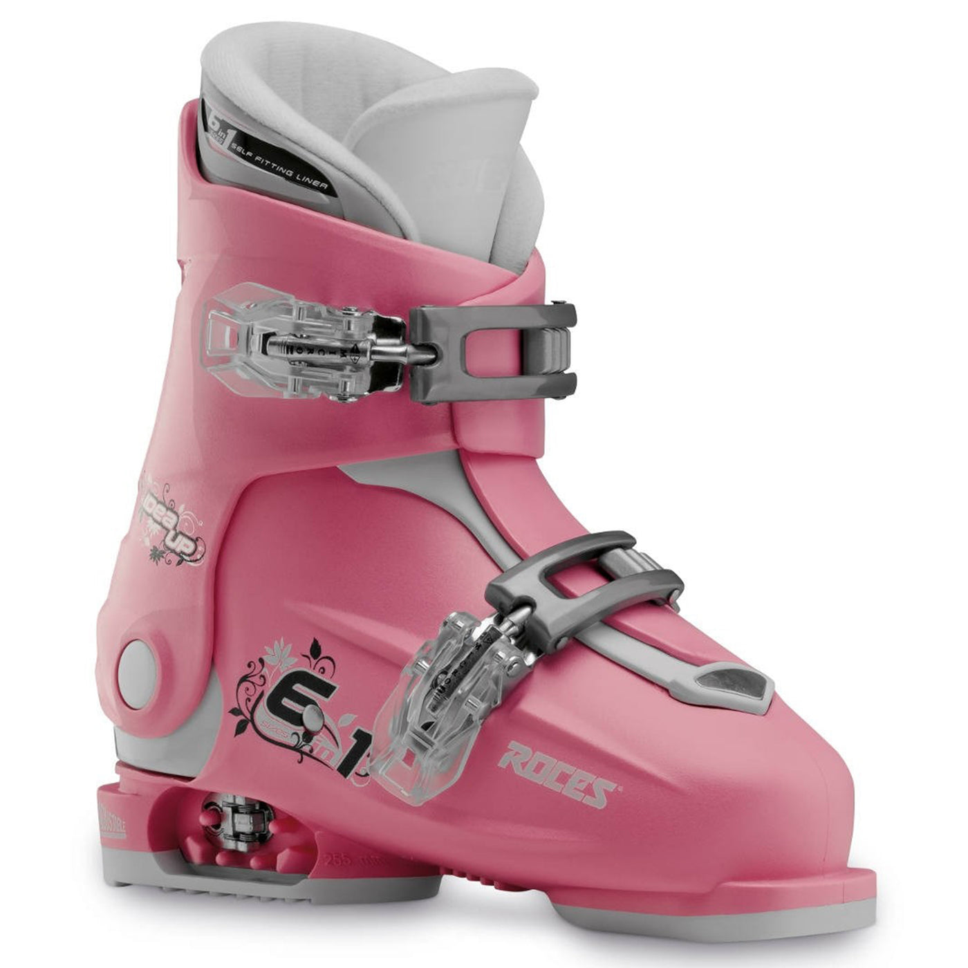 Roces IDEA Up Adjustable Youth Ski Boots | Size 19.0 - 22.0 MP - (OPEN BOX RETURN) SKI BOOTS Roces Deep Pink/White  